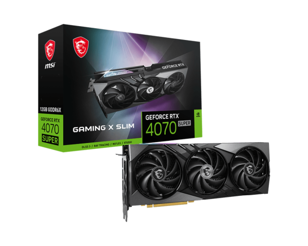 Card màn hình VGA MSI GeForce RTX 4070 SUPER 12G GAMING X SLIM GDDR6X