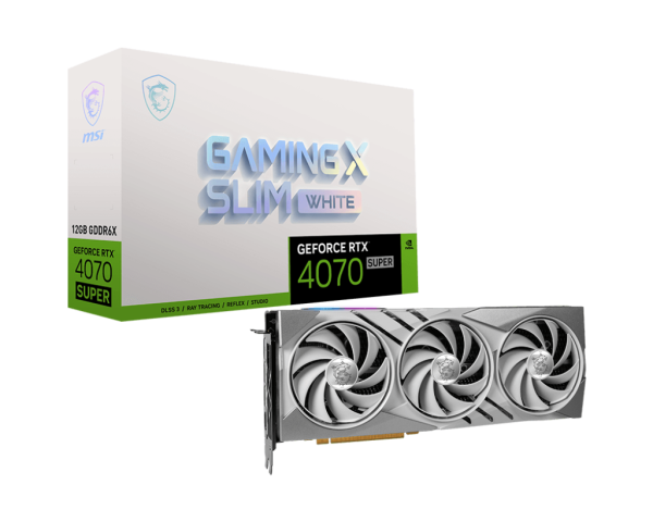 Card màn hình VGA MSI GeForce RTX 4070 SUPER 12G GAMING X SLIM WHITE GDDR6X