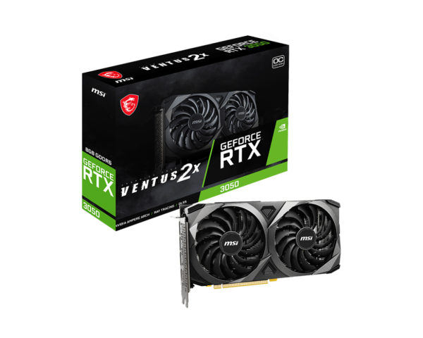 Card màn hình VGA MSI GeForce RTX 3050 VENTUS 2X 8G OC GDDR6