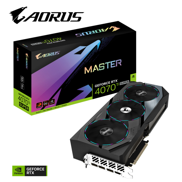 Card màn hình VGA Gigabyte AORUS GeForce RTX 4070 Ti SUPER MASTER 16G GDDR6X (N407TSAORUS M-16GD)