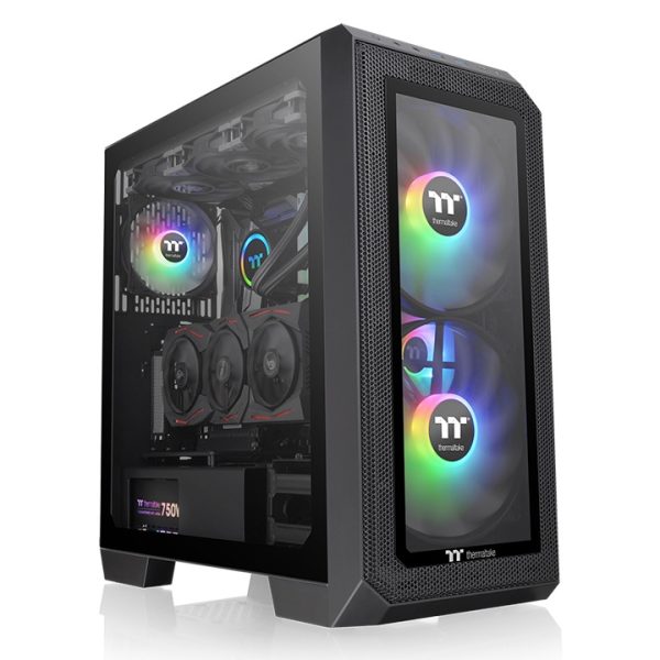 Vỏ Case Thermaltake View 300 MX ARGB Black (Mid Tower, E-ATX, Sẵn 3 Fan ARGB, Max 10 Fan, 2 tùy chọn mặt trước)