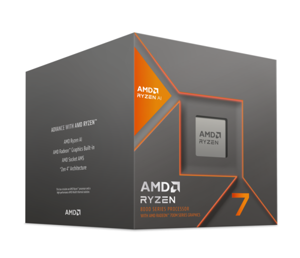 CPU AMD Ryzen 7 8700G (4.2GHz Up To 5.1GHz, 8 Nhân 16 Luồng, 24MB Cache, 65W, Socket AM5, Radeon 780M, AMD Ryzen™ AI)