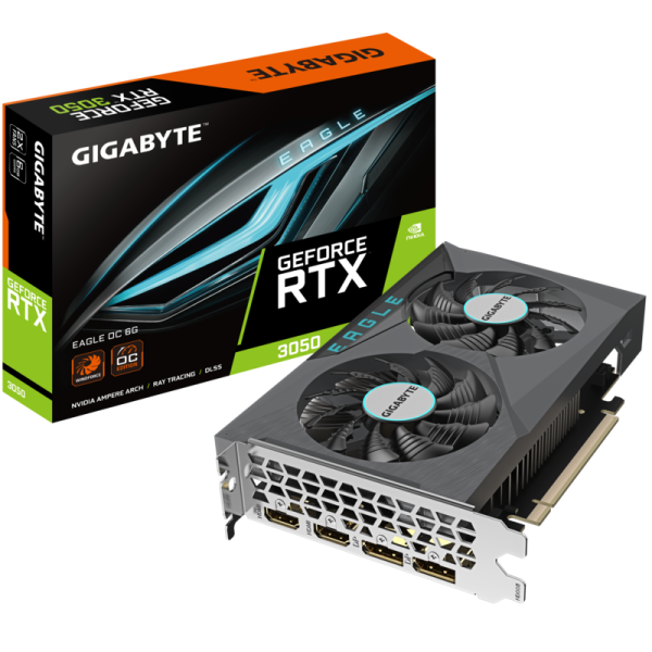 Card màn hình VGA Gigabyte RTX 3050 EAGLE OC 6G (N3050EAGLE OC-6GD)