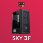 Vỏ case Xigmatek SKY 3F Black - EN42157 (ATX, 1 mặt cường lực, Sẵn 3 fan RGB, Max 8 fan)