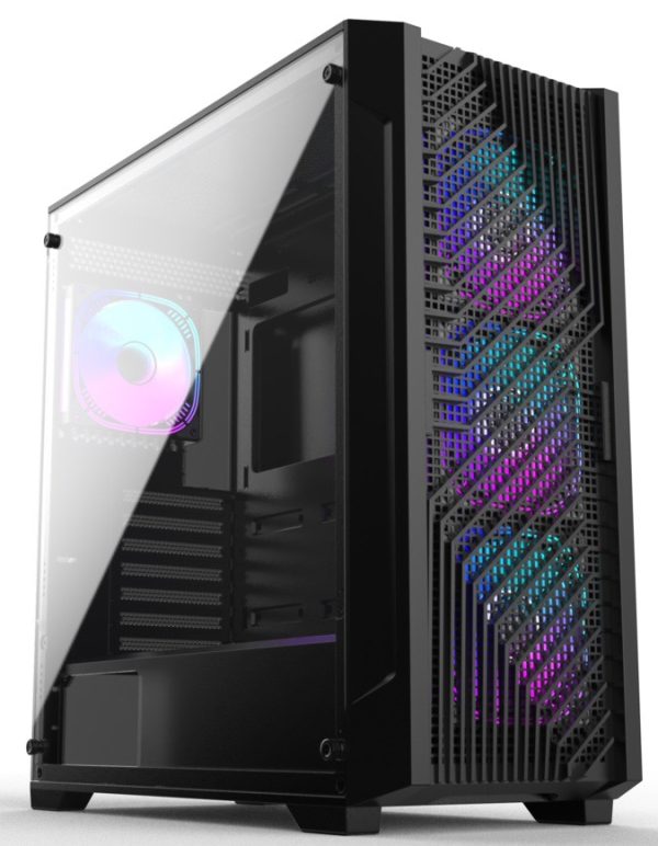 Vỏ case Patriot PG902 Black (E-ATX, 1 mặt cường lực, Sẵn 3 fan RGB, Max 9 fan)