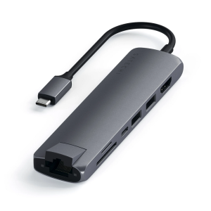 Đầu Chuyển USB-C 7 IN 1 SATECHI ST-UCSMA3M (1xHDMI 4K-60Hz, 1xUSB-C, 2xUSB-A, 1xLAN, 2xSD)