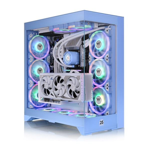 Vỏ Case Thermaltake CTE E600 MX Hydrangea Blue (Mid Tower, E-ATX, Chưa bao gồm Fan, Max 14 Fan, 2 tùy chọn mặt trước)