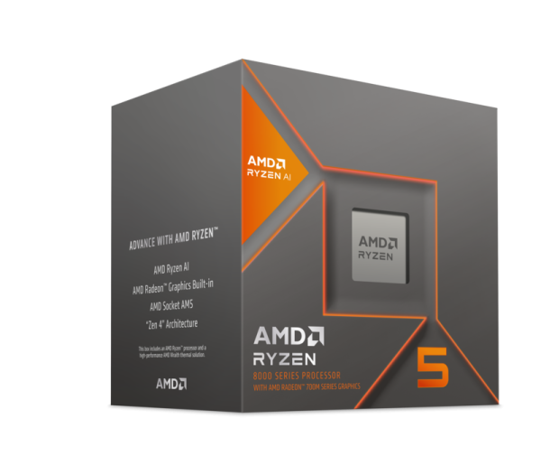 CPU AMD Ryzen 5 8600G (4.3GHz Up To 5.0GHz, 6 Nhân 12 Luồng, 22MB Cache, 65W, Socket AM5, Radeon 760M, AMD Ryzen™ AI)
