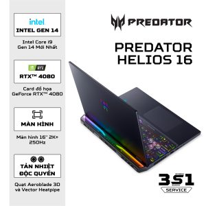 Laptop Gaming Acer Predator Helios 16 PH16-72-95ZM (Intel Core i9-14900HX, RAM 32GB, SSD 2TB, Màn Hình 16 inch 2K, RTX 4080, Windows 11)