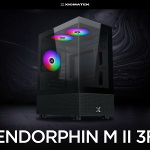 Vỏ case Xigmatek ENDORPHIN M II 3F Black - EN42911 (m-ATX, Sẵn 3 fan RGB, Max 5 fan, Rad 240)