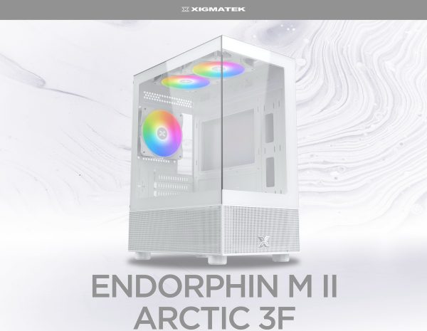Vỏ case Xigmatek ENDORPHIN M II 3F ARCTIC - EN42928 (m-ATX, Sẵn 3 fan RGB, Max 5 fan, Rad 240)