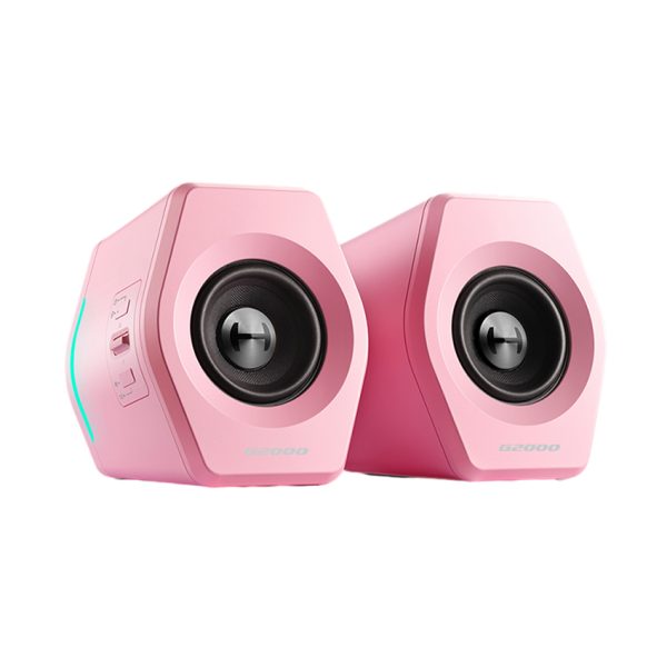 Loa Vi Tính 2.0 Bluetooth EDIFIER G2000 Pink (16W, Bluetooth 5.1, AUX, USB, LED RGB)