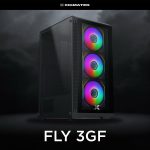 Vỏ case Xigmatek FLY 3GF Black - EN43871 (ATX, 2 mặt cường lực, Sẵn 3 fan RGB, Max 8 fan)