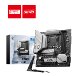 Mainboard MSI B760M PROJECT ZERO (LGA1700, 4x DDR5, HDMI, Displayport, M.2 PCIe 4.0, WiFi 6E)