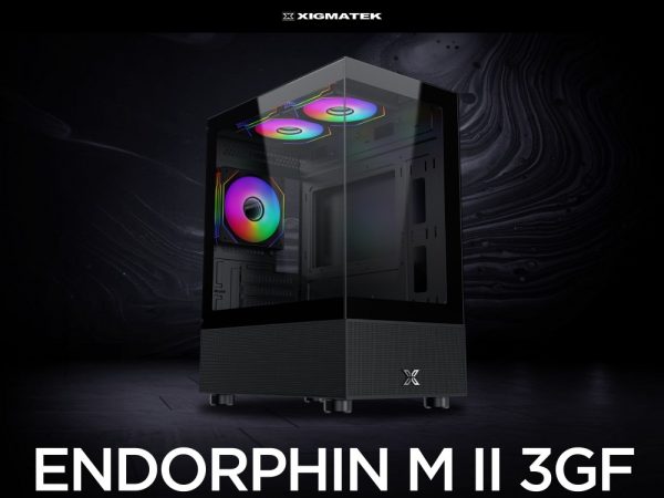 Vỏ case Xigmatek ENDORPHIN M II 3GF Black - EN43888 (m-ATX, Sẵn 3 fan RGB, Max 5 fan, Rad 240)