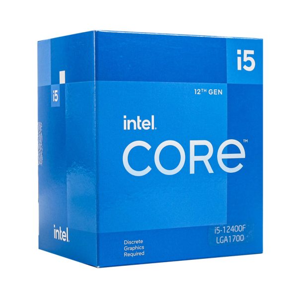 CPU Intel Core i5-12400F (Socket LGA 1700, Up To 4.40GHz, 6 Nhân 12 Luồng,18MB Cache, Alder Lake, No GPU)