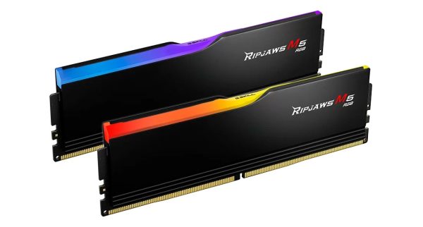 Ram Desktop DDR5 32GB (2x16GB) 6000MHz G.Skill Ripjaws M5 RGB Black (F5-6000J3648D16GX2-RM5RK)