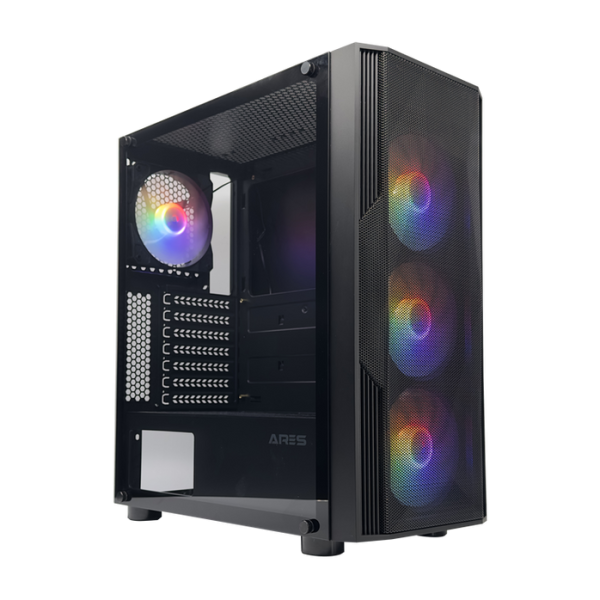 Vỏ case Ares Anubis (ATX, Sẵn 3 fan RGB, Max 7 fan, Rad 240)