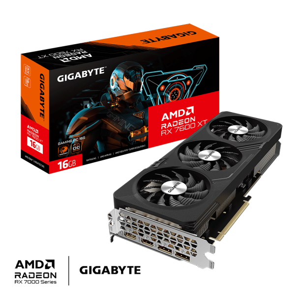 Card màn hình VGA Gigabyte Radeon RX 7600 XT GAMING OC 16G GDDR6 (GV-R76XTGAMING OC-16GD)