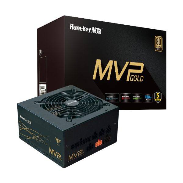 Nguồn Máy Tính Huntkey MVP K750 750W, PCIe 5.0, 80 Plus Gold, Full Modular