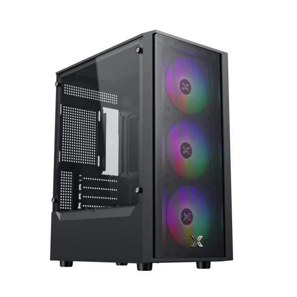 Vỏ case Xigmatek MYX AIR 3F Black - EN45967 (m-ATX, Sẵn 3 fan RGB, Max 8 fan, Rad 240)