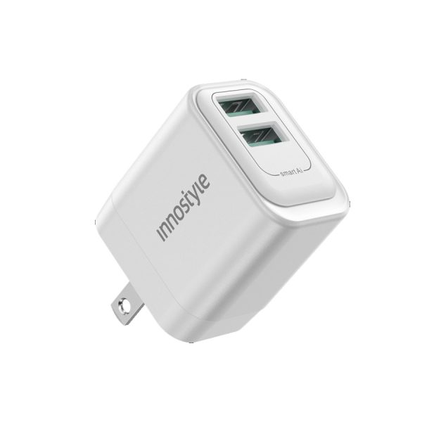 Củ sạc INNOSTYLE Minigo 2 USB A 12W Smart Charging AI VERSION 2 IC12SA-V2 màu trắng