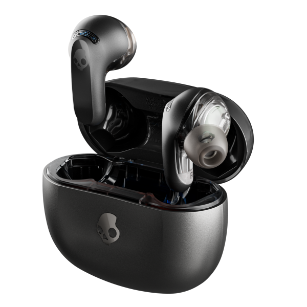 Tai Nghe True Wireless Skullcandy Rail ANC Black (Bluetooth 5.2, Chuẩn IPX4 Chống Nước, Thời Lượng Pin Lên Đến 38 Giờ)