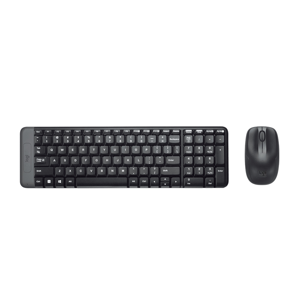 Bộ bàn phím chuột không dây Logitech MK220 (Đen) Bộ bàn phím chuột không dây Logitech MK220 (Đen)