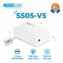 Switch Totolink S505 (10/100Mbps/ 5 Cổng/ Vỏ Nhựa)