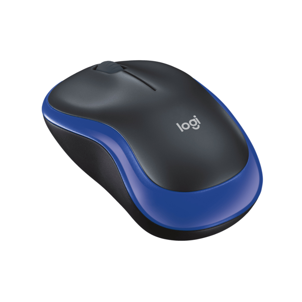 Chuột không dây Logitech M185 Màu đen viền Xanh Chuột không dây Logitech M185 Màu đen viền Xanh