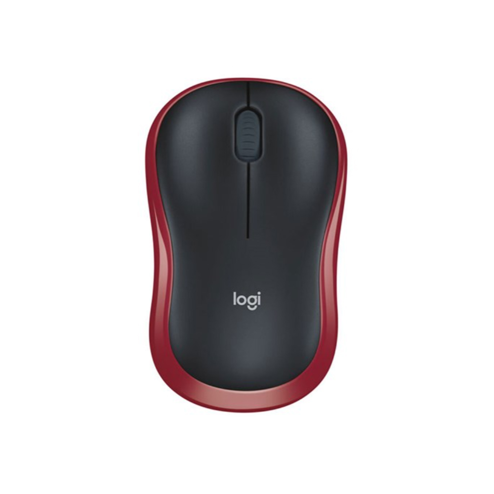 Chuột không dây Logitech M185 Màu Đen viền Đỏ Chuột không dây Logitech M185 Màu Đen viền Đỏ