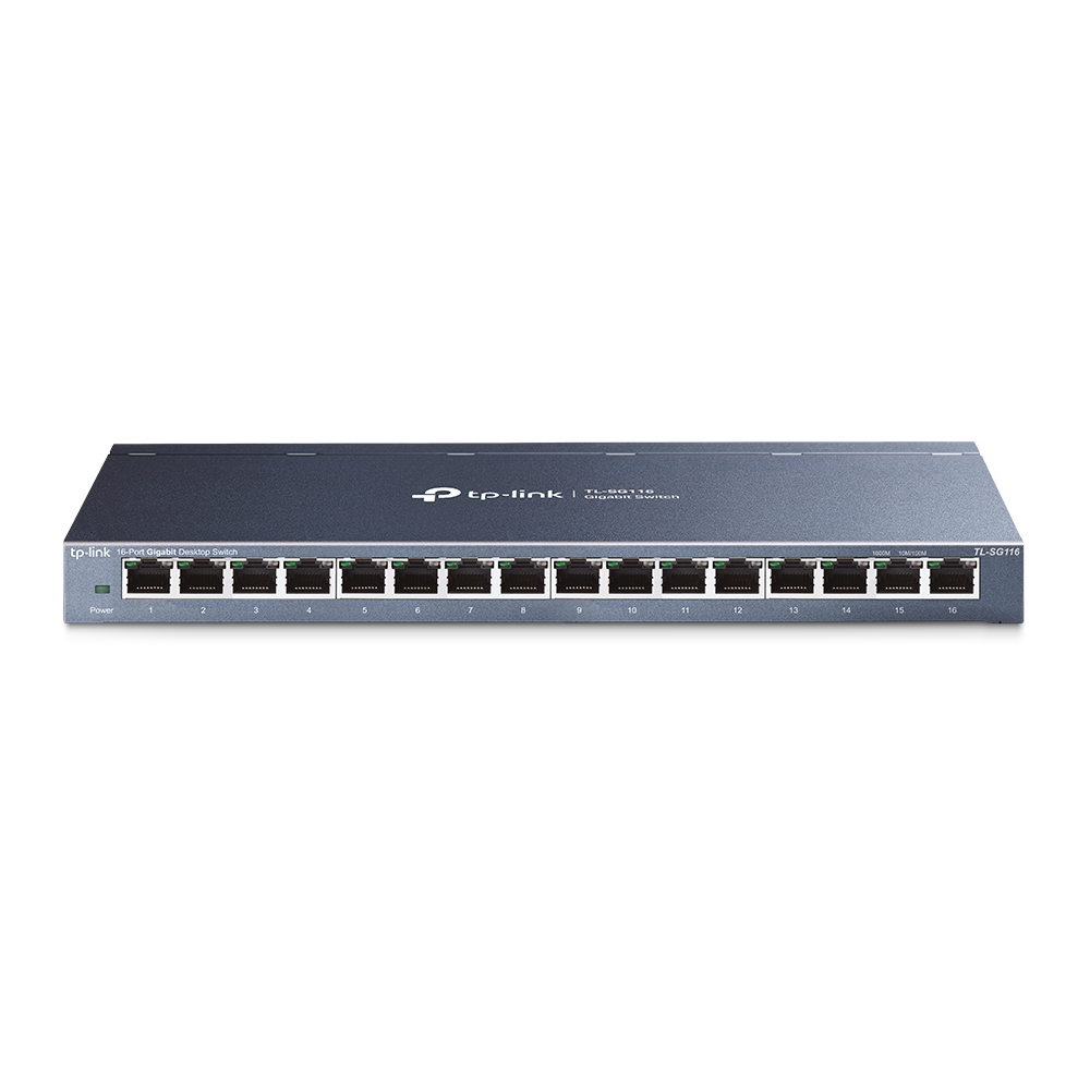 Switch TP-Link TL-SG116 (Gigabit (1000Mbps)/ 16 Cổng/ Vỏ Thép) Switch TP-Link TL-SG116 (Gigabit (1000Mbps)/ 16 Cổng/ Vỏ Thép)