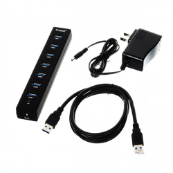 Bộ chia USB 1 ra 7 Orico H7013-U3-AD-BK (USB3.0)