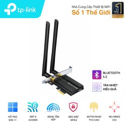 Cạc mạng không dây TP-Link PCI-E Archer TX50E (Chuẩn AX/ 2 Ăng-ten ngoài/ Bluetooth)