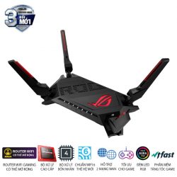 Bộ phát wifi 6 Asus ROG Rapture Gaming GT-AX6000 (Chuẩn AX/ AX6000Mbps/ 4 Ăng-ten ngoài/ Wifi Mesh/ 55 User)