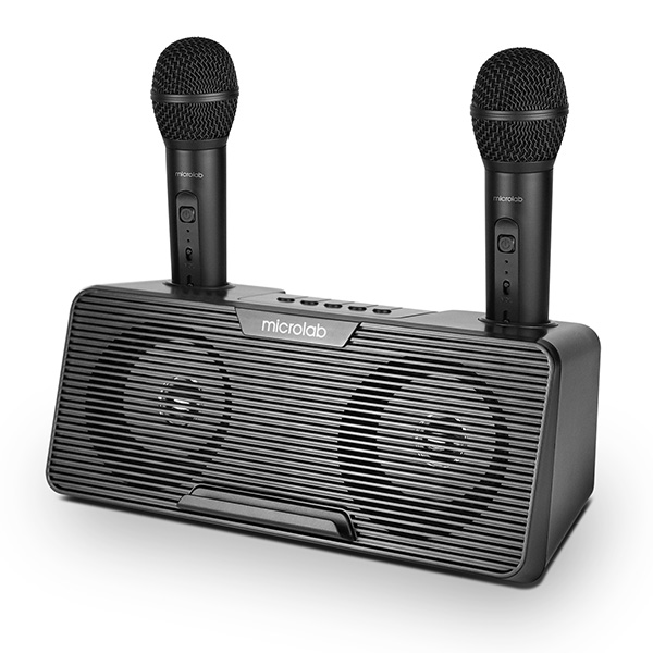 Loa Bluetooth Microlab KTV100 (kèm 2 mic) - Màu đen