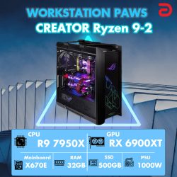Workstation PAWS CREATOR Ryzen 9 7950X/X670/32GB/RX6900XT