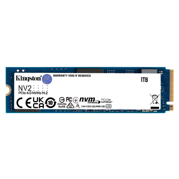 Ổ SSD Kingston NV2 1TB (NVMe PCIe/ Gen4x4 M2.2280/ 3500MB/s/ 2100MB/s) Ổ SSD Kingston NV2 1TB (NVMe PCIe/ Gen4x4 M2.2280/ 3500MB/s/ 2100MB/s)
