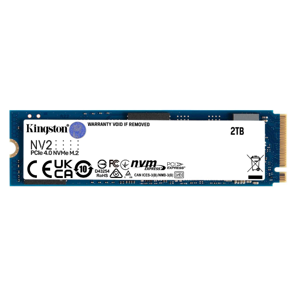 Ổ SSD Kingston NV2 2Tb (NVMe PCIe/ Gen4x4 M2.2280/ 3500MB/s/ 2800MB/s) Ổ SSD Kingston NV2 2Tb (NVMe PCIe/ Gen4x4 M2.2280/ 3500MB/s/ 2800MB/s)