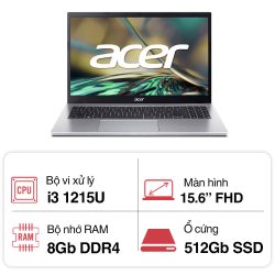 Laptop Acer Aspire A315-59-381E NX.K6TSV.006 (i3 1215U/ 8GB/ 512GB SSD/ 15.6 inch FHD/ Win11/ 1Y)