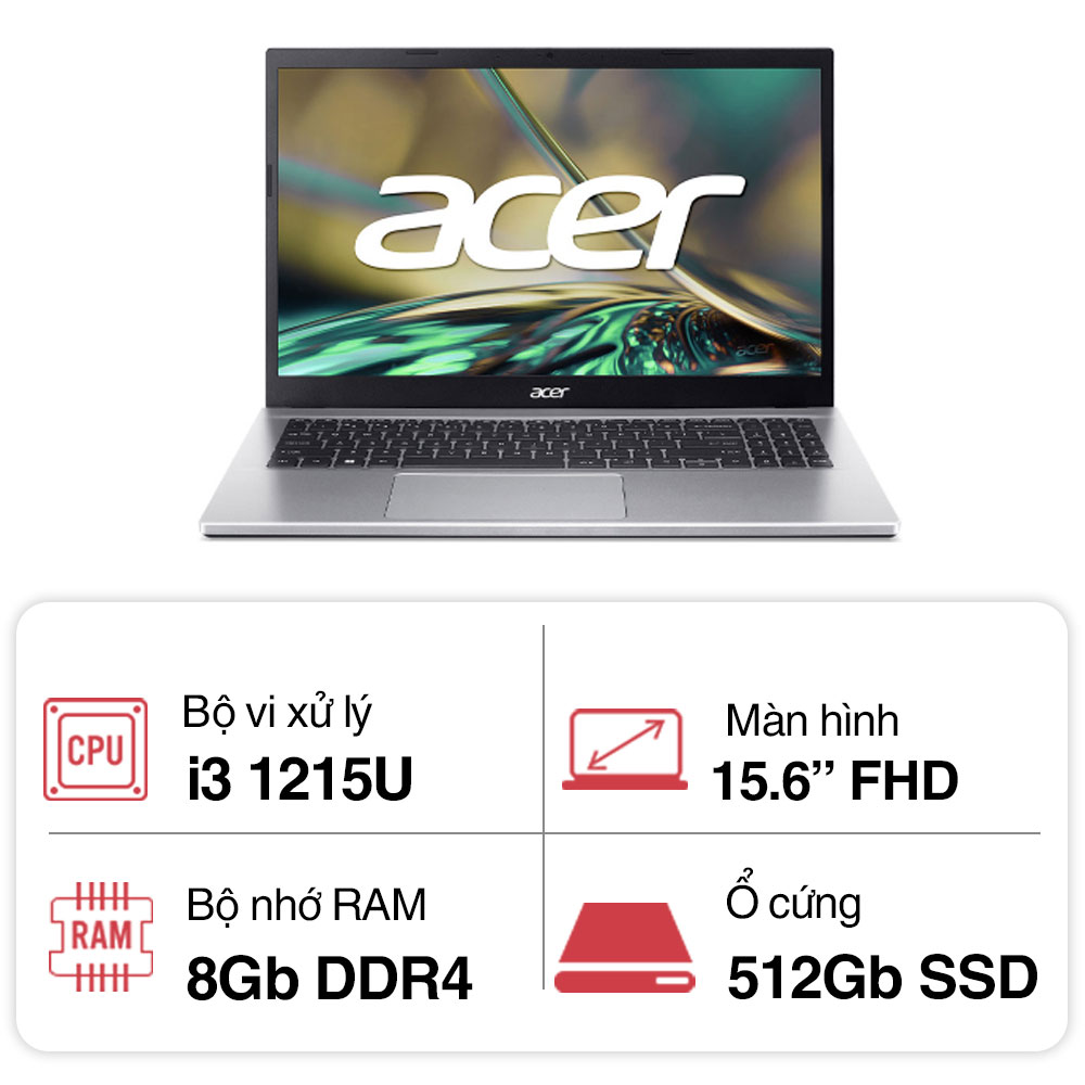 Laptop Acer Aspire A315-59-381E NX.K6TSV.006 (i3 1215U/ 8GB/ 512GB SSD/ 15.6 inch FHD/ Win11/ 1Y) Laptop Acer Aspire A315-59-381E NX.K6TSV.006 (i3 1215U/ 8GB/ 512GB SSD/ 15.6 inch FHD/ Win11/ 1Y)