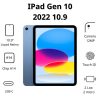 Máy tính bảng Apple IPad Gen 10 2022 10.9 Wifi MPQ93ZA/A (256GB/ Blue)