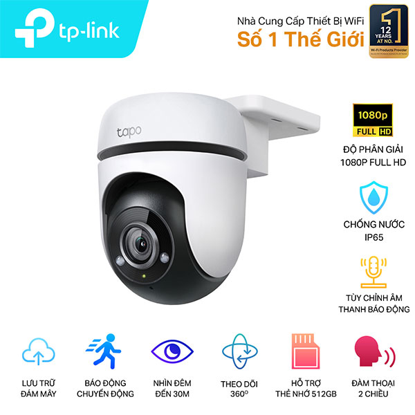Camera ip wifi ngoài trời TP-Link Tapo C500 (1080P 2MP/ Quay quét)