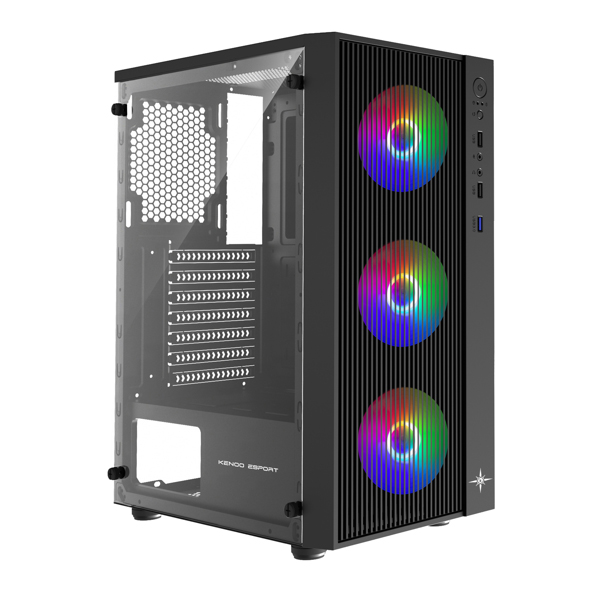 Vỏ máy tính KENOO ESPORT AF13 - 3F - Mầu Đen (Mid Tower/ ATX) Vỏ máy tính KENOO ESPORT AF13 - 3F - Mầu Đen (Mid Tower/ ATX)
