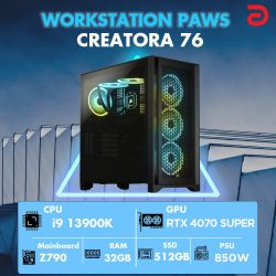 Máy trạm Workstation PAWS CREATOR I9/Z790/32G/512G/RTX4070S (I9 13900K/ 32GB/ 512GB SSD/ RTX 4070 Super 12Gb/ NoOS)