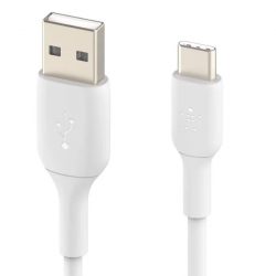 Cáp USB Type-C Belkin 12W vỏ nhựa 2M (Màu trắng)