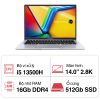 Laptop Asus Vivobook 14 OLED A1405VA-KM095W (i5 13500H/ 16GB/ 512GB SSD/ 14 inch 2.8K/ Win11/ Silver/ Chuột)