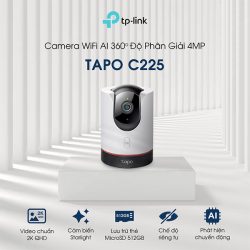 Camera ip wifi TP-Link Tapo C225 (2K 4MP/ Quay quét)