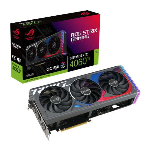 Card đồ họa Asus ROG Strix GeForce RTX 4060 Ti OC Edition 8Gb (DDR6/ 128 bit) Card đồ họa Asus ROG Strix GeForce RTX 4060 Ti OC Edition 8Gb (DDR6/ 128 bit)