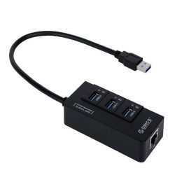 Bộ chia USB 1 ra 3 Orico HR01-U3 (từ 1 ra 3 cổng USB3.0 và 1 cổng mạng Lan Giga )